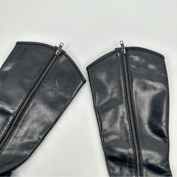 Frye Melissa Button Inside Zip Black Tall Riding Boots Women Size 7 - Picture 5 of 8